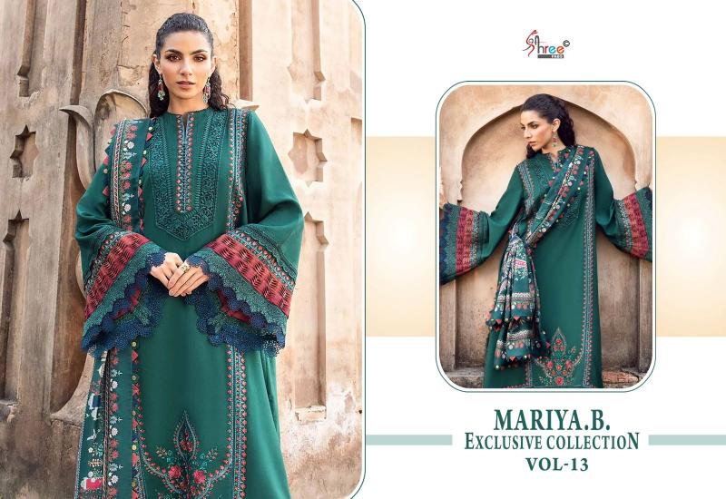 Shree Fabs Mariya B Exclusive Collection Vol 13 Catalog Chiffon Dupatta pakistani suits