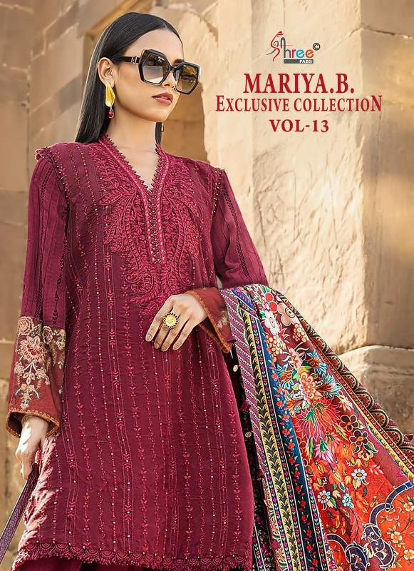 Shree Fabs Mariya B Exclusive Collection Vol 13 Catalog Chiffon Dupatta pakistani suits