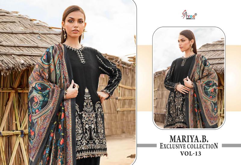 Shree Fabs Mariya B Exclusive Collection Vol 13 Catalog Chiffon Dupatta pakistani suits