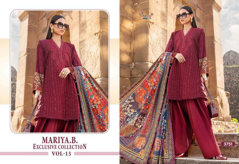 Shree Fabs Mariya B Exclusive Collection Vol 13 Catalog Chiffon Dupatta pakistani suits