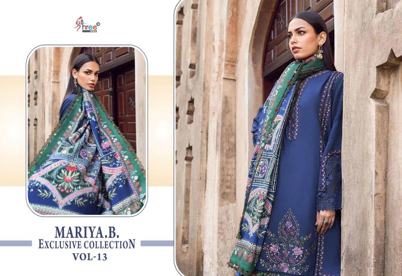 Shree Fabs Mariya B Exclusive Collection Vol 13 Catalog Chiffon Dupatta pakistani suits