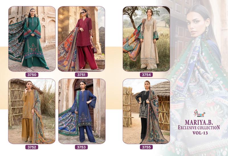 Shree Fabs Mariya B Exclusive Collection Vol 13 Catalog Chiffon Dupatta pakistani suits