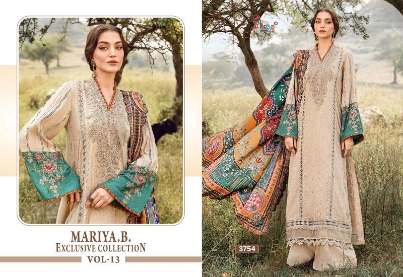 Shree Fabs Mariya B Exclusive Collection Vol 13 Catalog Chiffon Dupatta pakistani suits