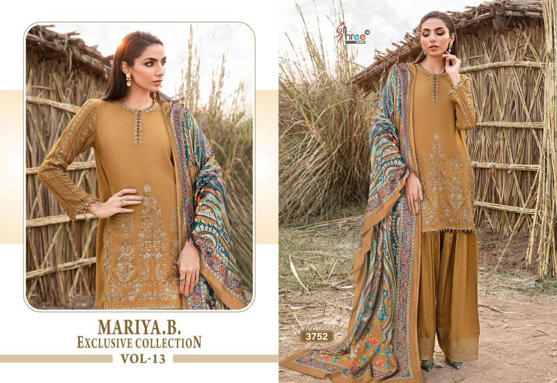 Shree Fabs Mariya B Exclusive Collection Vol 13 Catalog Chiffon Dupatta pakistani suits