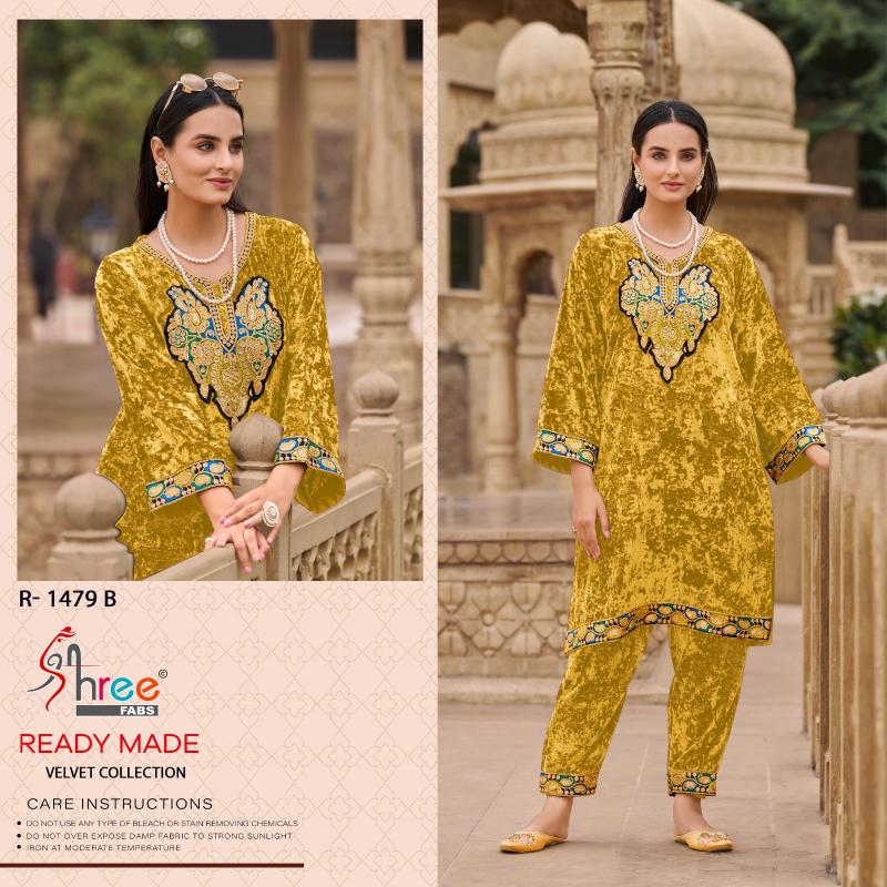 Shree Fabs R 1479 Velvet pakistani printed suits online