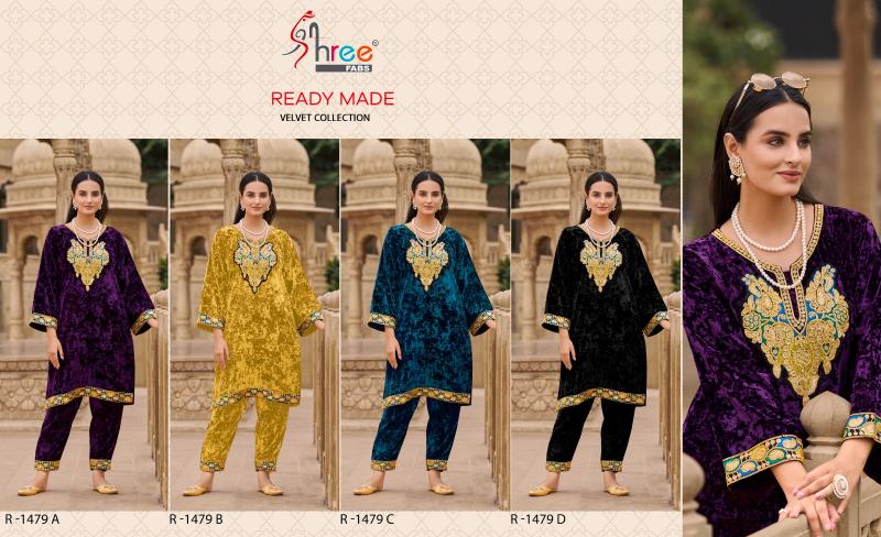 Shree Fabs R 1479 Velvet pakistani printed suits online