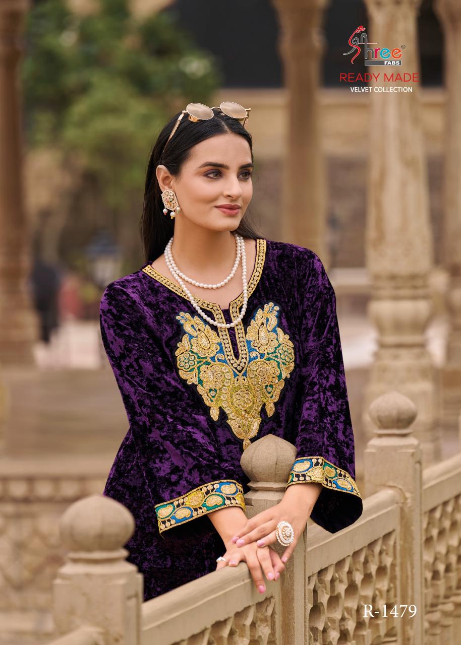 Shree Fabs R 1479 Velvet pakistani printed suits online