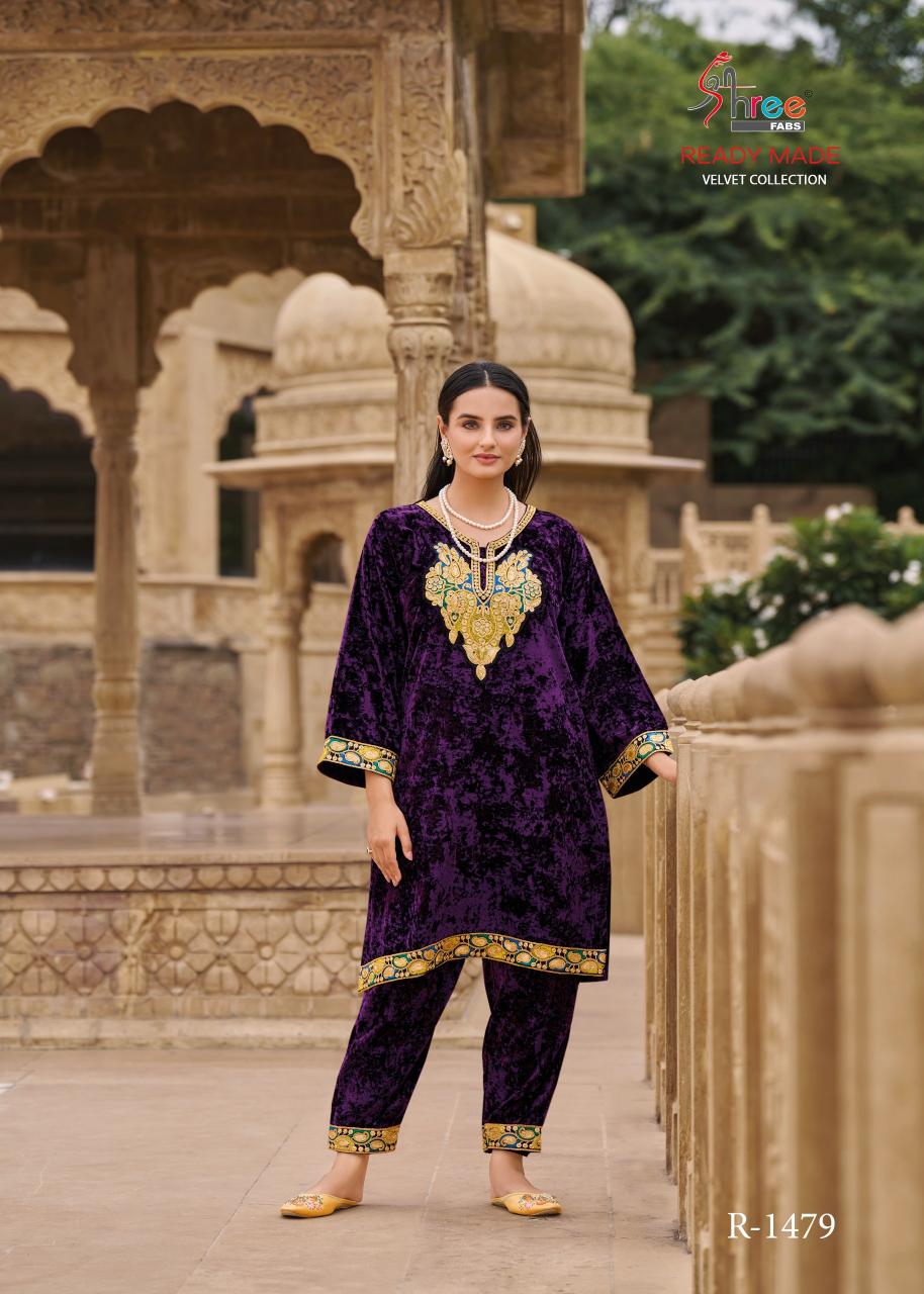 Shree Fabs R 1479 Velvet pakistani printed suits online