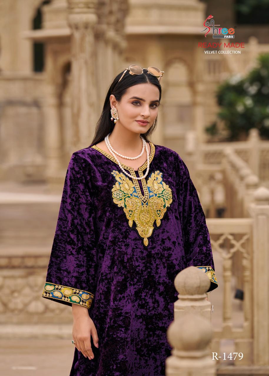 Shree Fabs R 1479 Velvet pakistani printed suits online