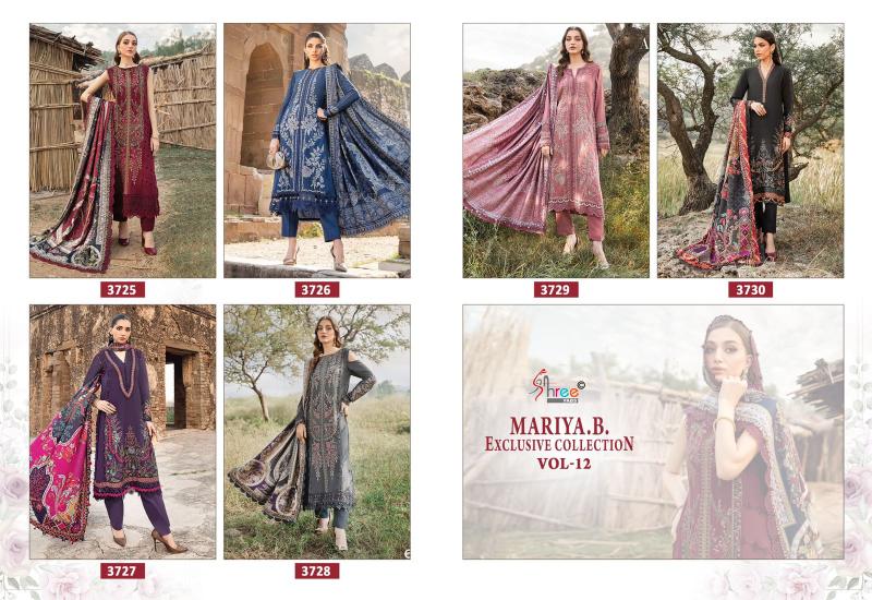 Shree Mariya B Exclusive Collection Vol 12 Chiffon Dupatta pakistani suits in ludhiana