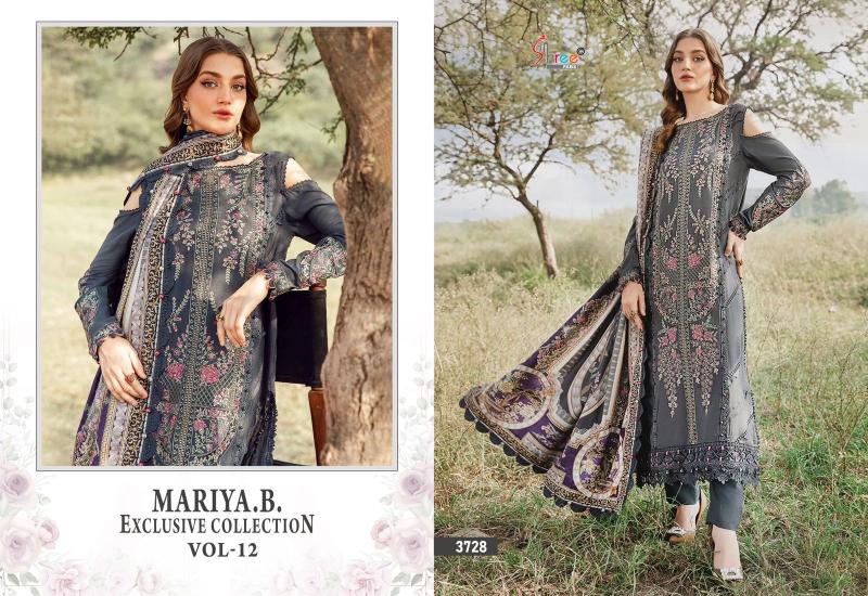 Shree Mariya B Exclusive Collection Vol 12 Chiffon Dupatta pakistani suits in ludhiana