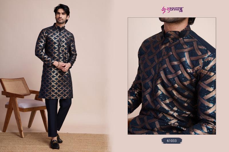 Shubhvastra Mens Tradition Catalog Silk Embroidered Mens Kurta