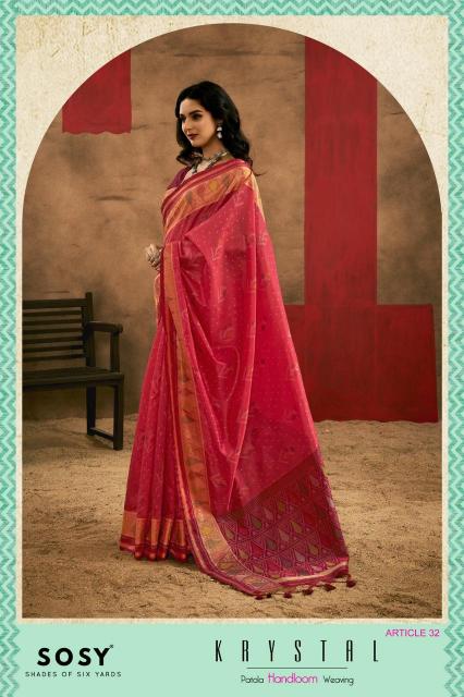 Sosy Krystal Patola handloom bengal saree online india