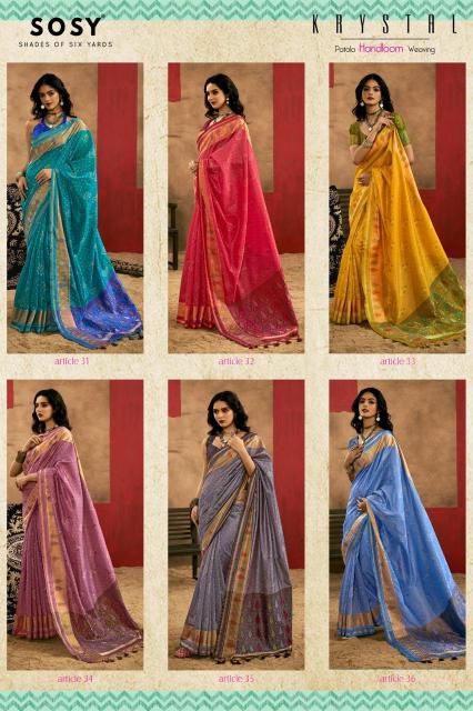 Sosy Krystal Patola handloom bengal saree online india