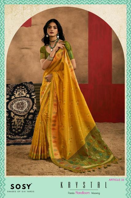 Sosy Krystal Patola handloom bengal saree online india