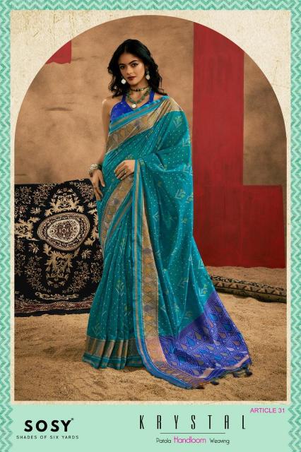 Sosy Krystal Patola handloom bengal saree online india