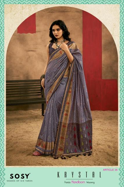 Sosy Krystal Patola handloom bengal saree online india