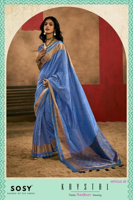 Sosy Krystal Patola handloom bengal saree online india