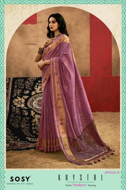 Sosy Krystal Patola handloom bengal saree online india