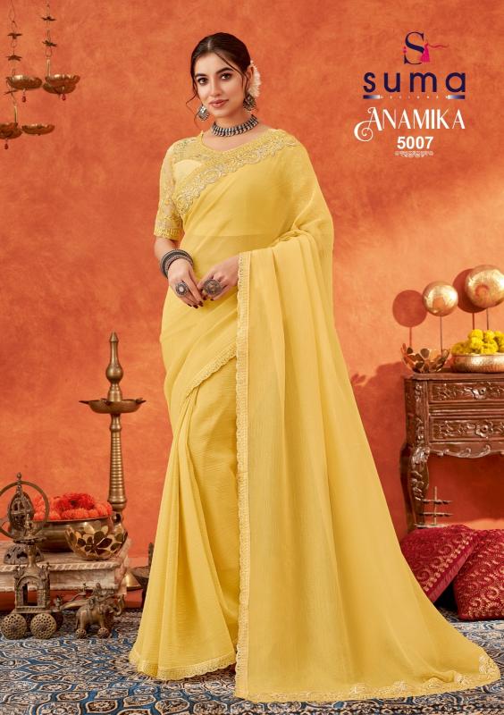 Suma Anamika Catalog Gold Crunchy Fancy cheap and best sarees in india