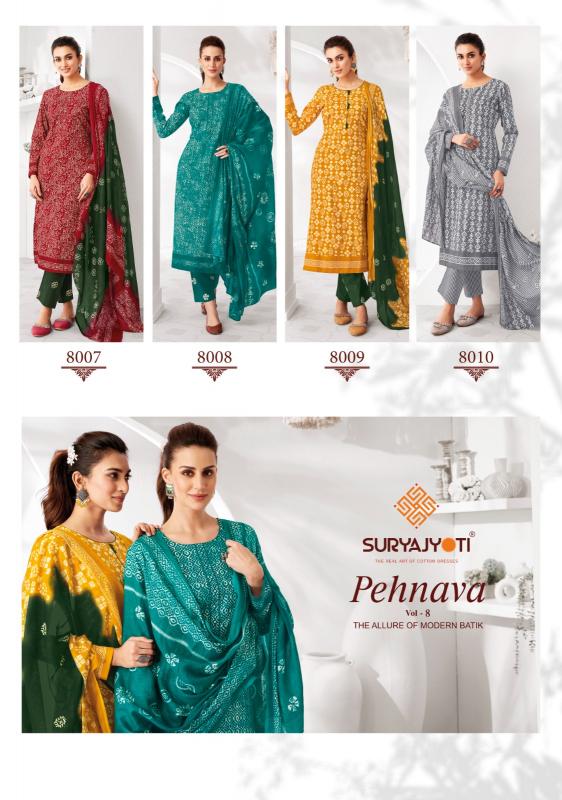 SuryaJyoti Pehnava Vol-08 – Dress Material - Wholesale Catalog