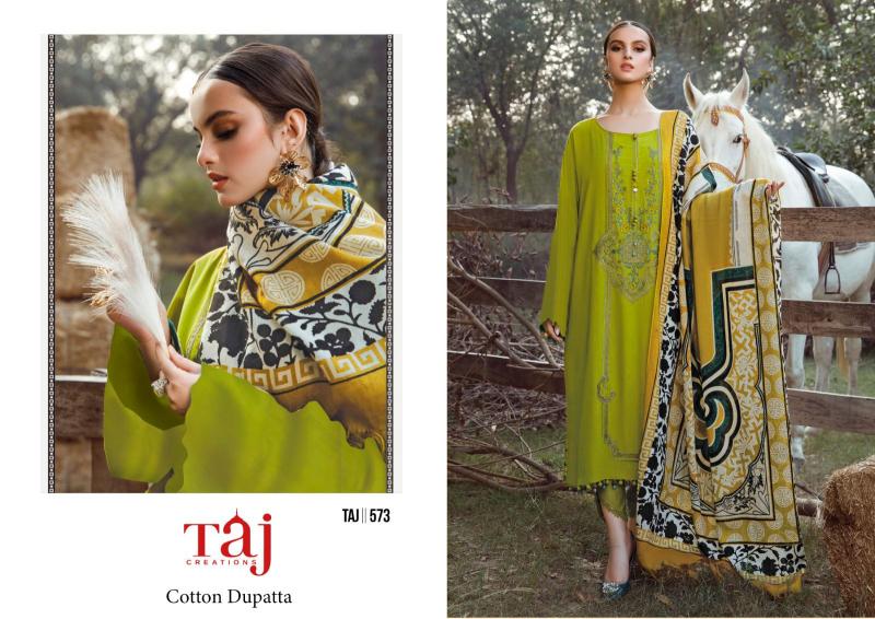 Taj 572 To 574 Chiffon Dupatta Pakistani Suits Wholesale Catalog