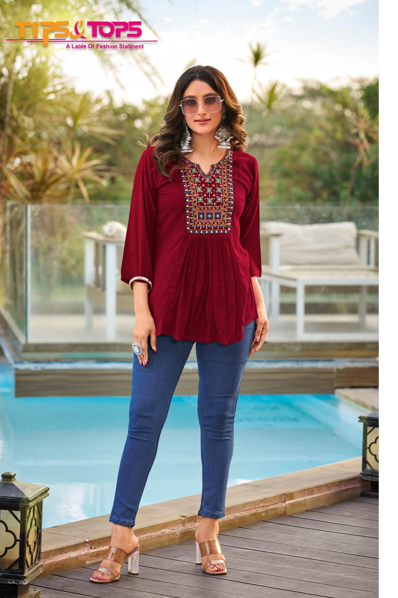 TIPS & TOPS Sana Vol 4 Catalog indian wholesale kurti