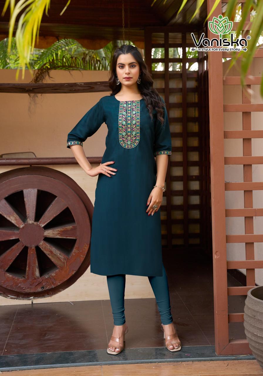 Vaniska Five Star Vol 1 Catalog Vatican Silk Fancy kurti manufacturer in surat