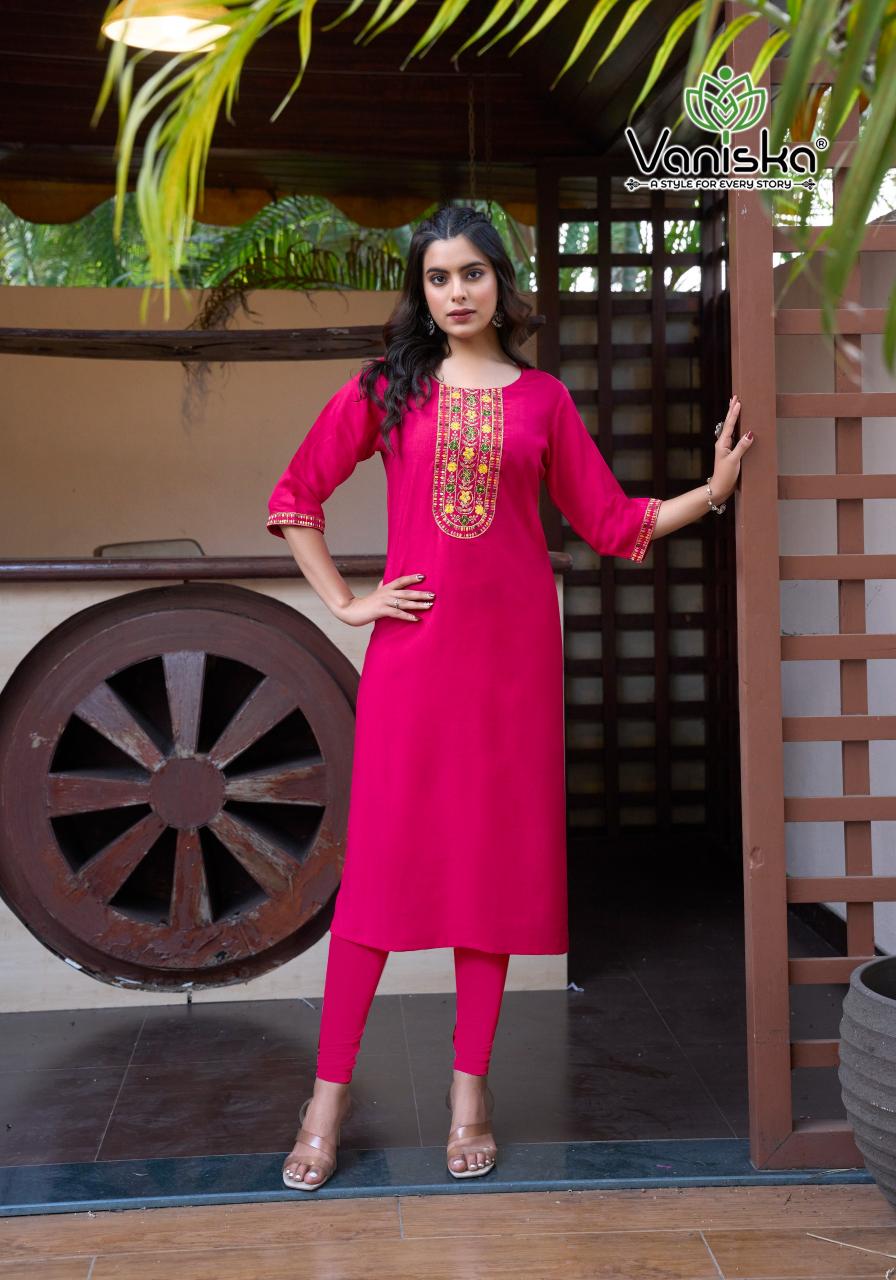 Vaniska Five Star Vol 1 Catalog Vatican Silk Fancy kurti manufacturer in surat