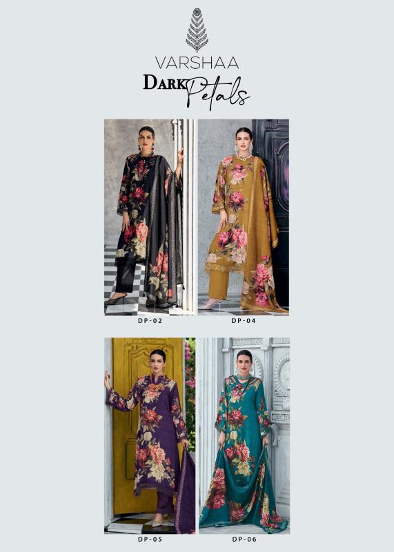 Varsha Dark Petals Salwar Kameez Wholesale Cataog