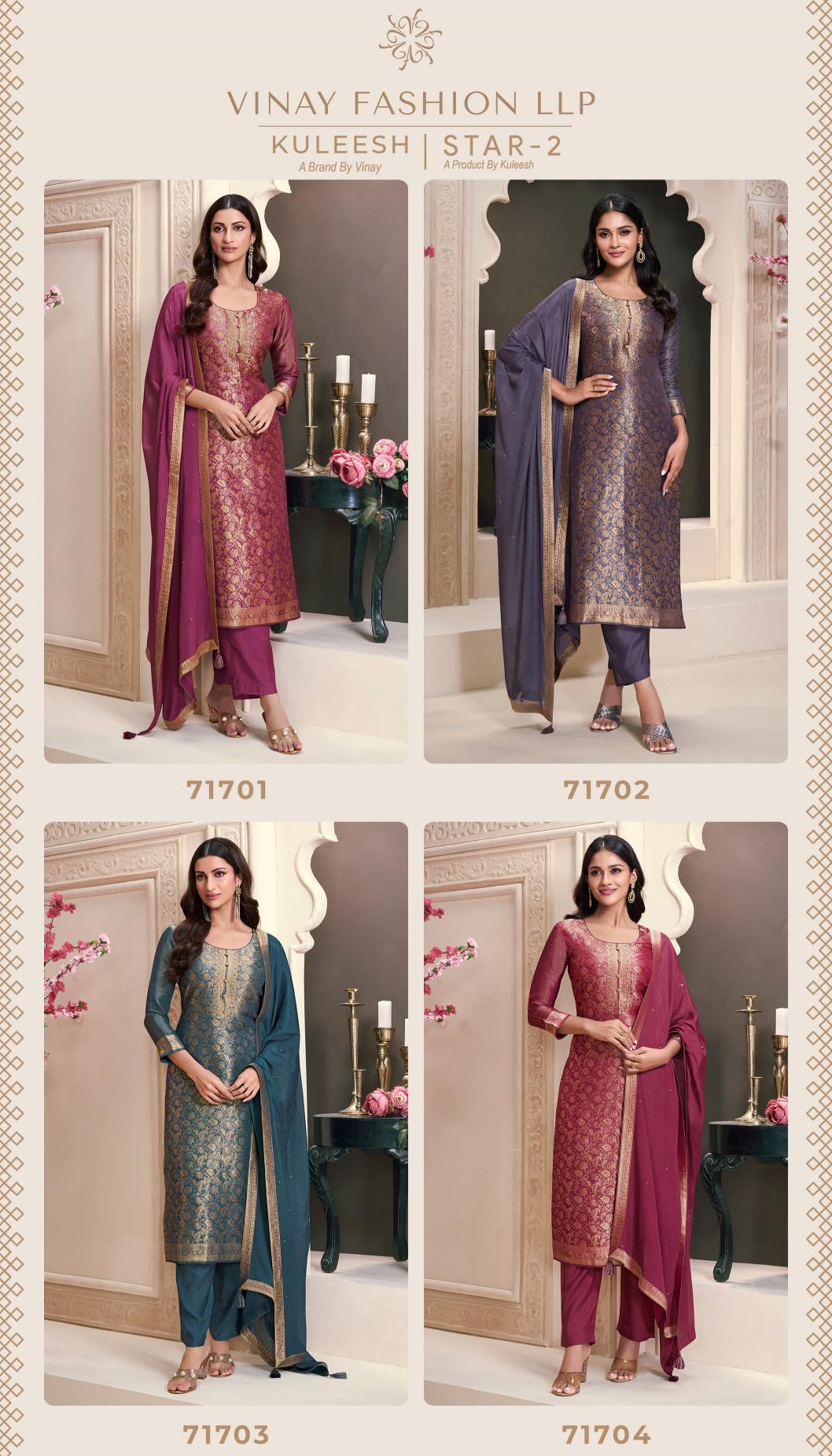 Vinay Kuleesh Star 2 Catalog Designer Salwar Kameez