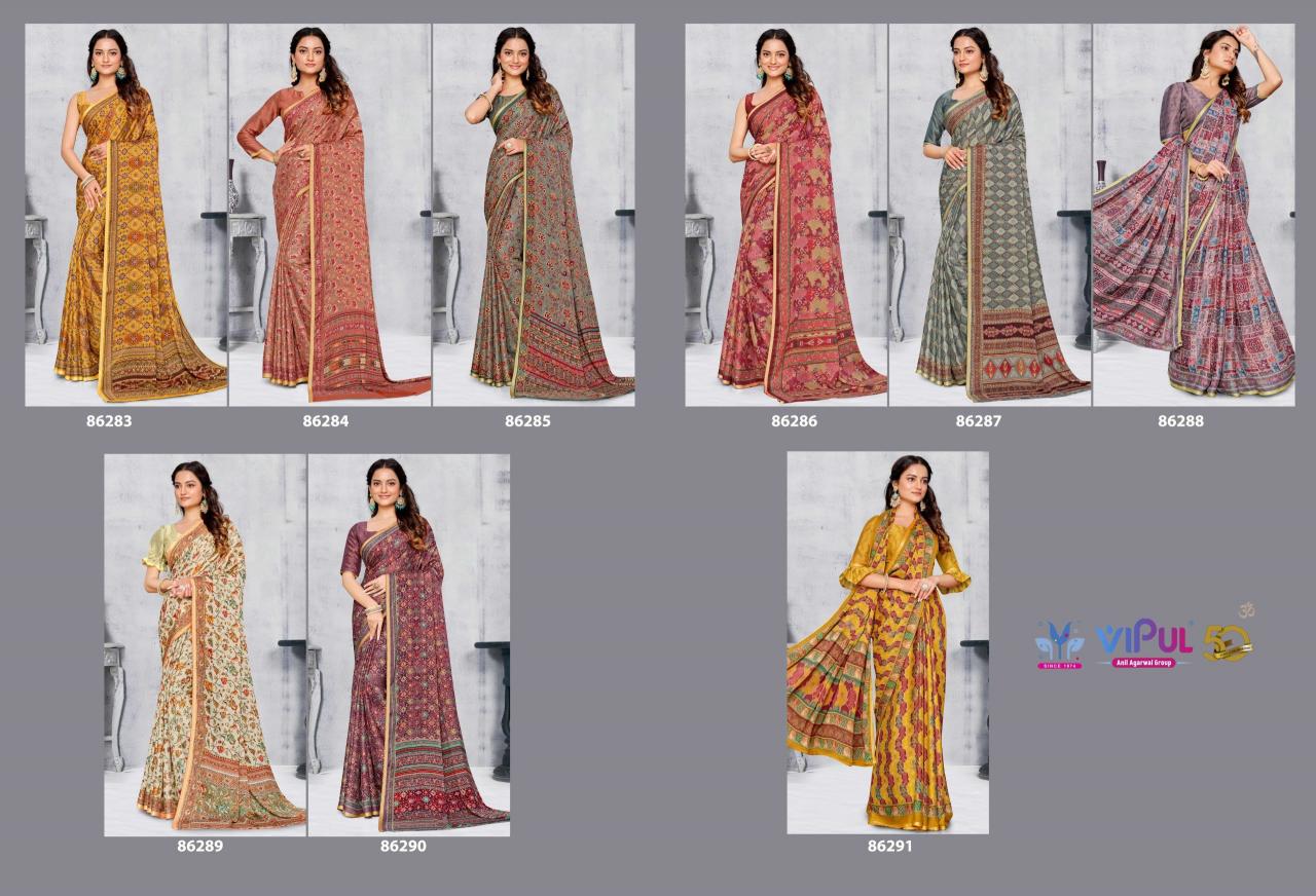 Vipul Antique Vol 2 86283 to 86291 fab india sarees stylish