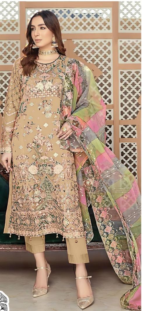 Zaha Abeela Organza pakistani suits wholesaler