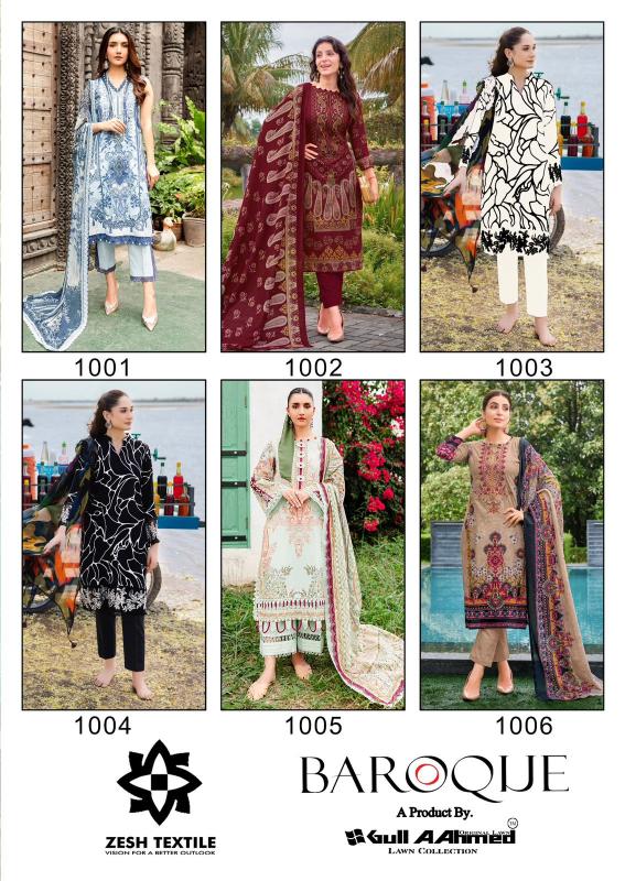 Zesh Baroque Vol-01 – Karachi Dress Material - Wholesale Catalog