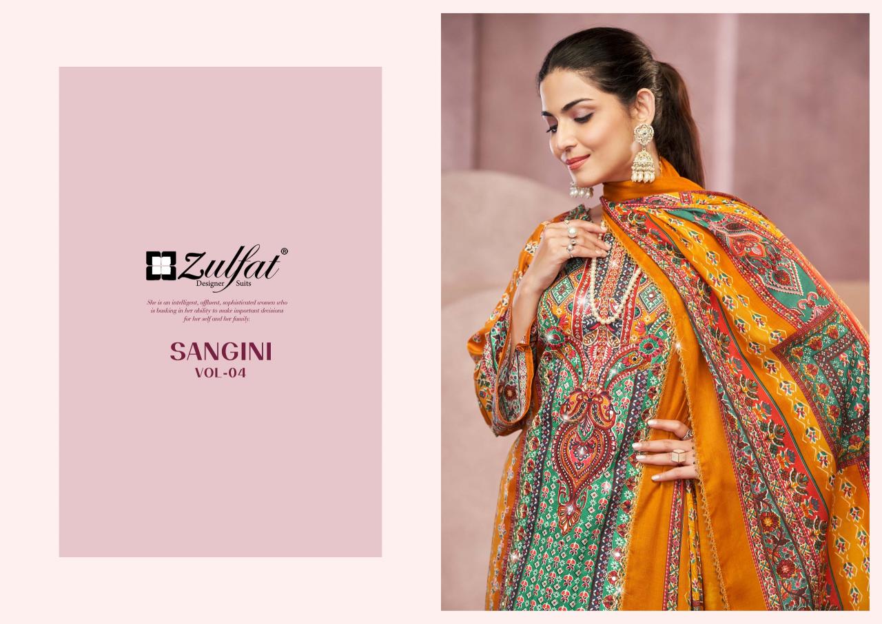 Zulfat Sangini Vol 4 catalog Cotton dress material wholesale