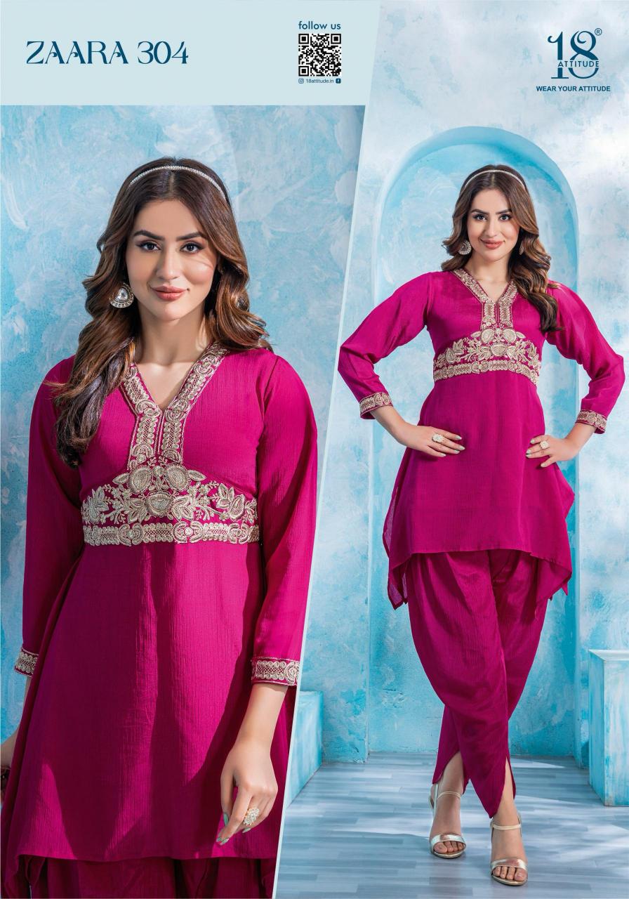 18 Attitude Zaara Vol 3 Catalog wholesale kurti manufacturer in delhi