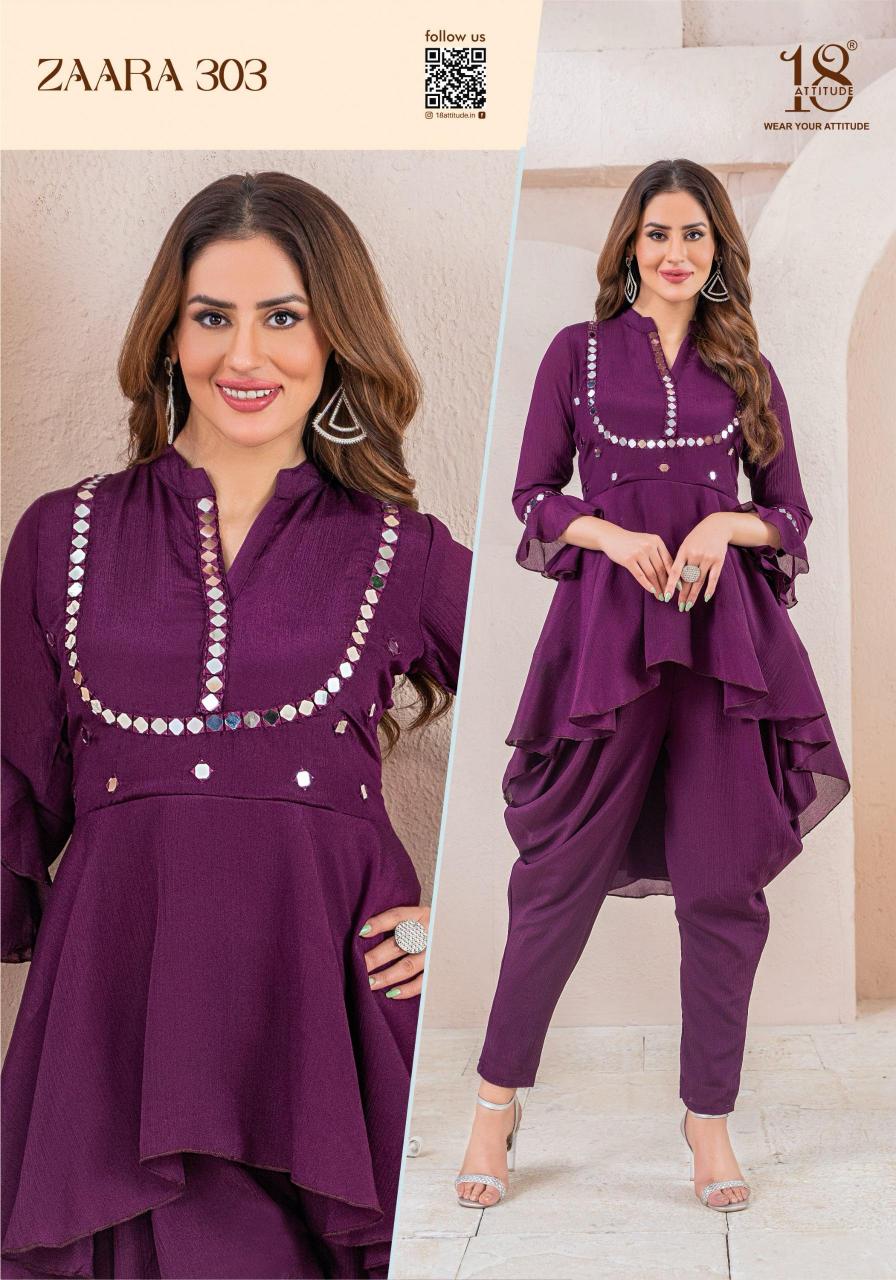 18 Attitude Zaara Vol 3 Catalog wholesale kurti manufacturer in delhi