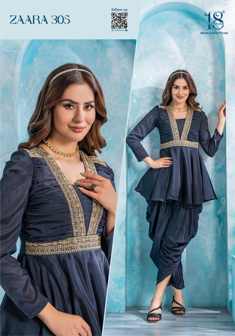 18 Attitude Zaara Vol 3 Catalog wholesale kurti manufacturer in delhi