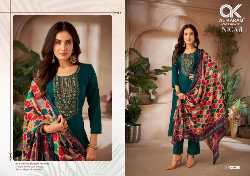 AlKaram Nigar Vol-4 – Exclusive Embroidery Dress Material - Wholesale Catalog