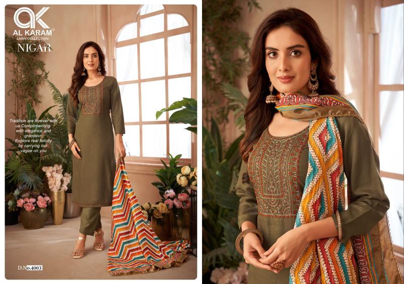 AlKaram Nigar Vol-4 – Exclusive Embroidery Dress Material - Wholesale Catalog