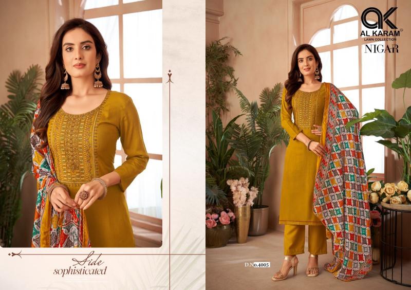 AlKaram Nigar Vol-4 – Exclusive Embroidery Dress Material - Wholesale Catalog