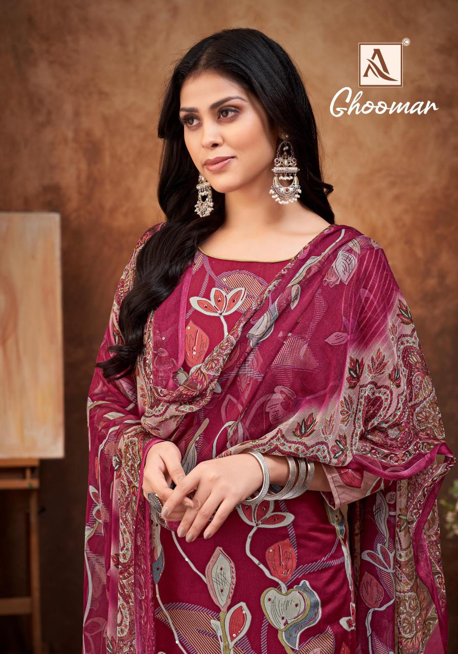 Alok Ghoomer Catalog wholesale dress material dealers in surat