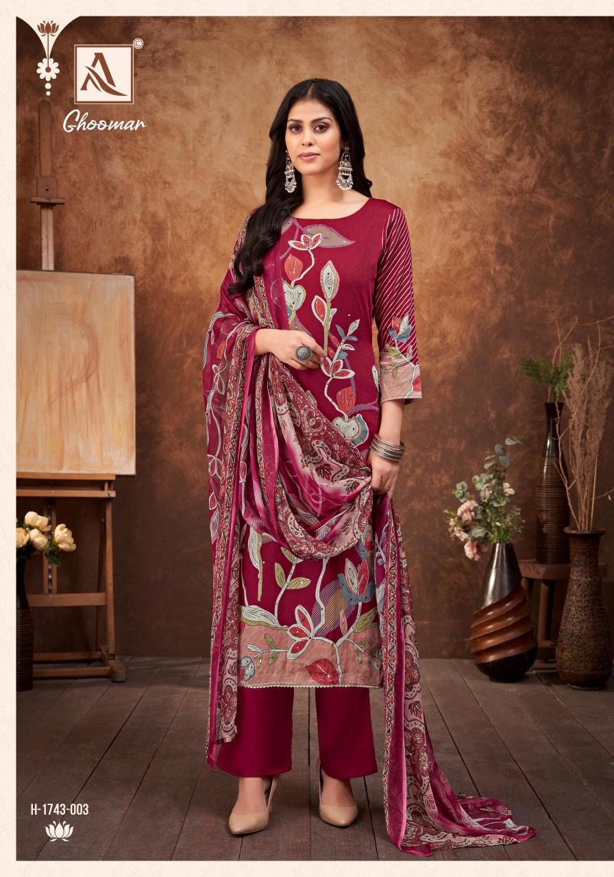 Alok Ghoomer Catalog wholesale dress material dealers in surat