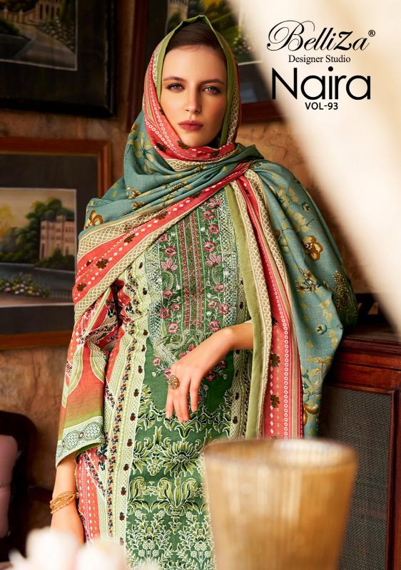 Belliza Naira Vol 93 Catalog wholesale pure cotton dress materials