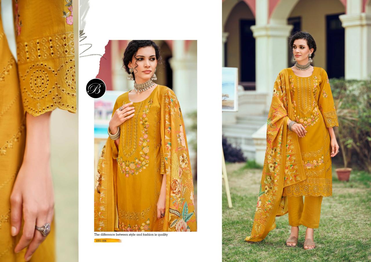 Belliza Zoya Catalog drops cotton dress material wholesale