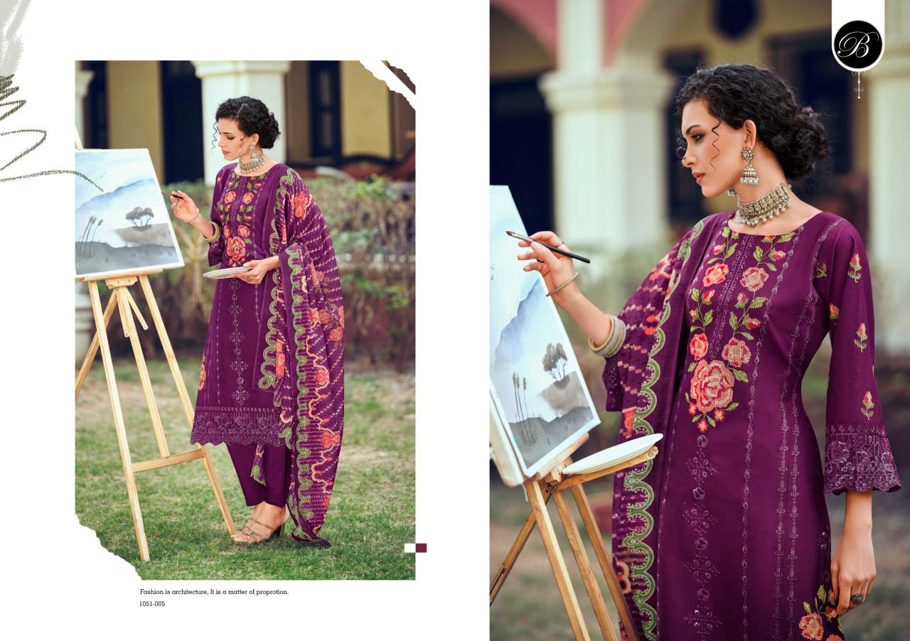 Belliza Zoya Catalog drops cotton dress material wholesale