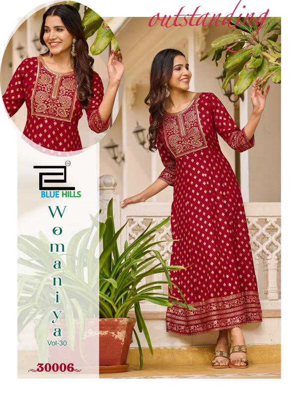 Blue Hills Womaniya Vol 30 Catalog kurtis under 1000