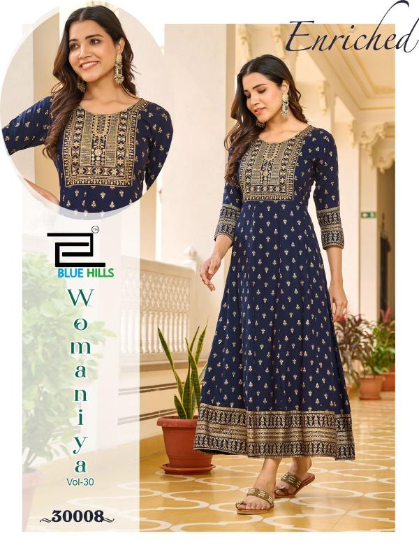 Blue Hills Womaniya Vol 30 Catalog kurtis under 1000