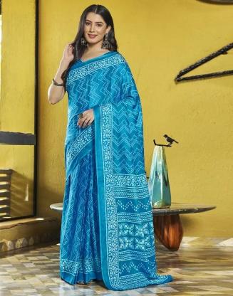 Dazira cotton printed saree manufacturer india