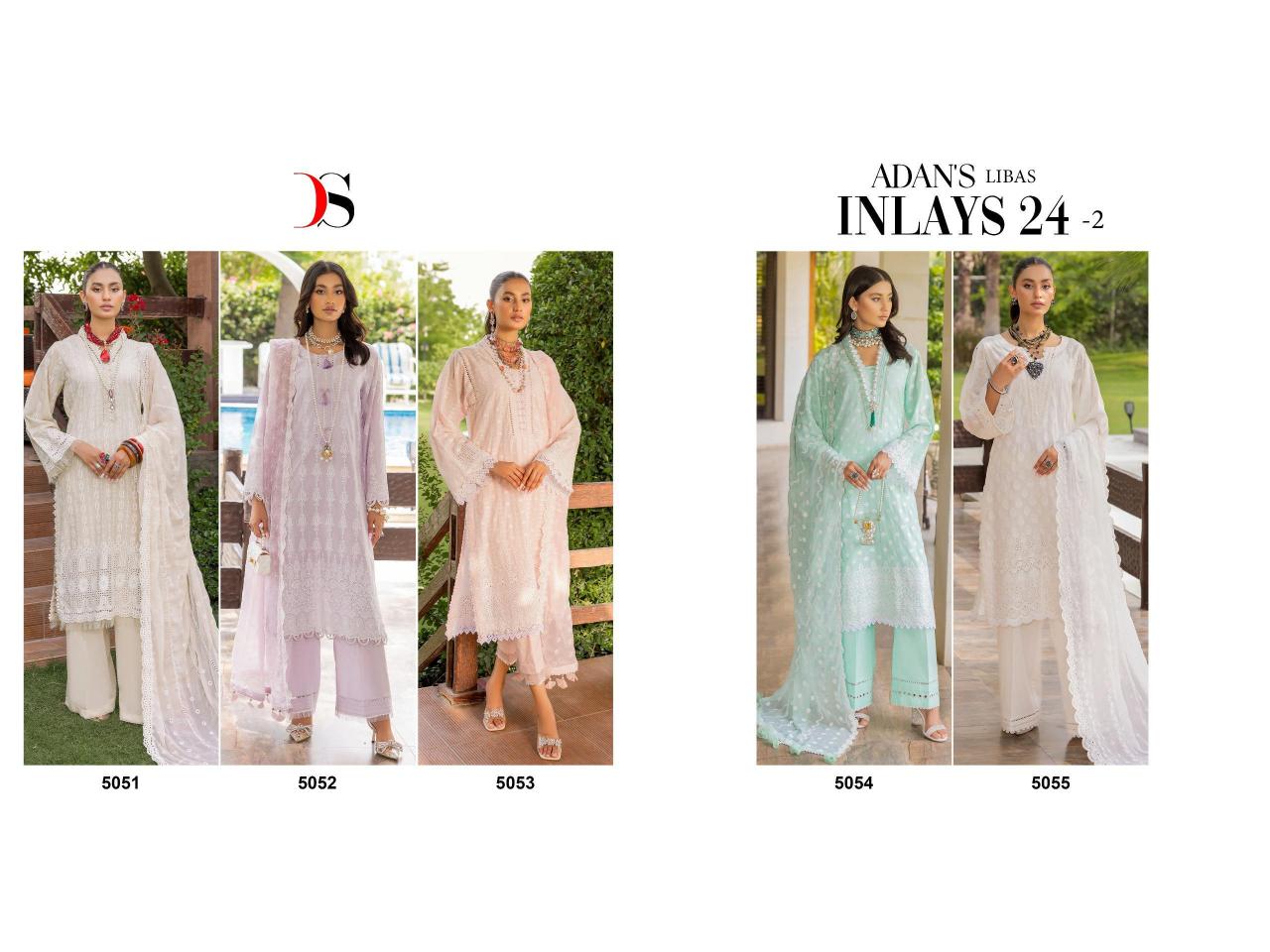 Deepsy Adan Libas Inlays 24 Vol 2 Catalog pakistani designer pant plazo suits